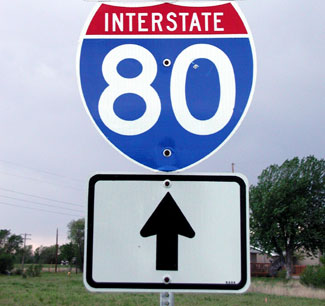 I-80 sign